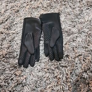 Women Black Leather Gloves